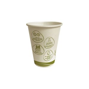 Vaso Papel 10_Oz 80Mm Cañatek P1S Bebida Caliente Impreso Bioform Caja 20X50 1000