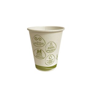 Vaso Papel 8_Oz 80Mm Cañatek P1S Bebida Caliente Impreso Bioform Caja 20X50 1000