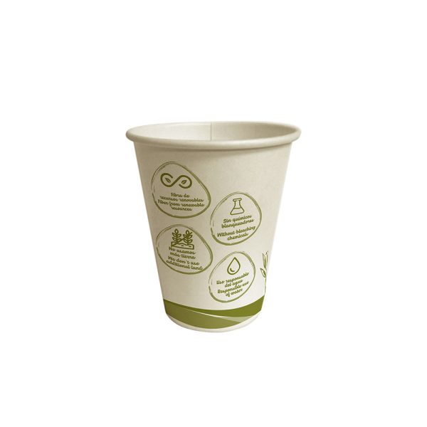 Vaso Papel 8_Oz 80Mm Cañatek P1S Bebida Caliente Impreso Bioform Caja 20X50 1000